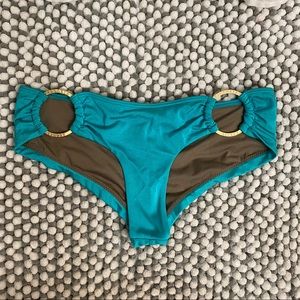 Victoria’s Secret Teal & Gold Bikini Bottoms